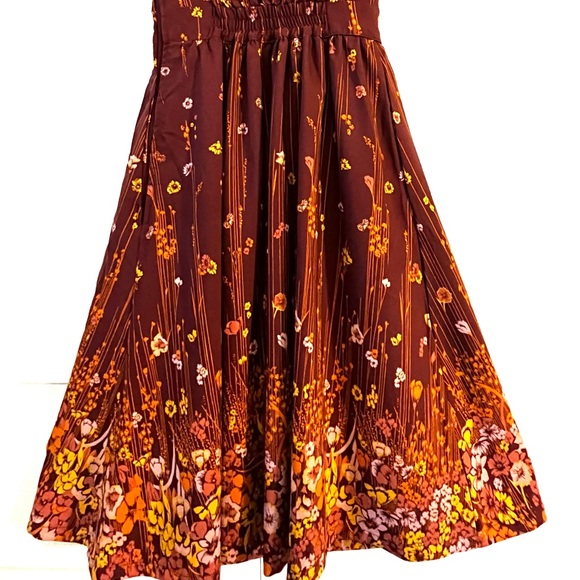 Modcloth Lively Identity Burgundy Floral Short Sleeve Dress sz XXS - Picture 10 of 14